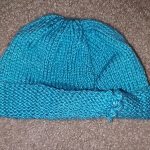 Blue knitted hat